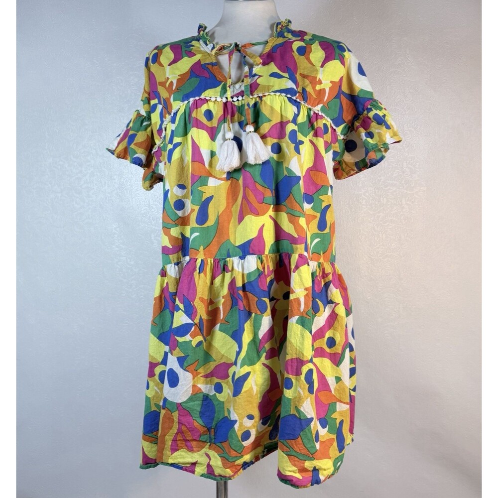 THML sz M SUPER MINI Tiered Babydoll Dress